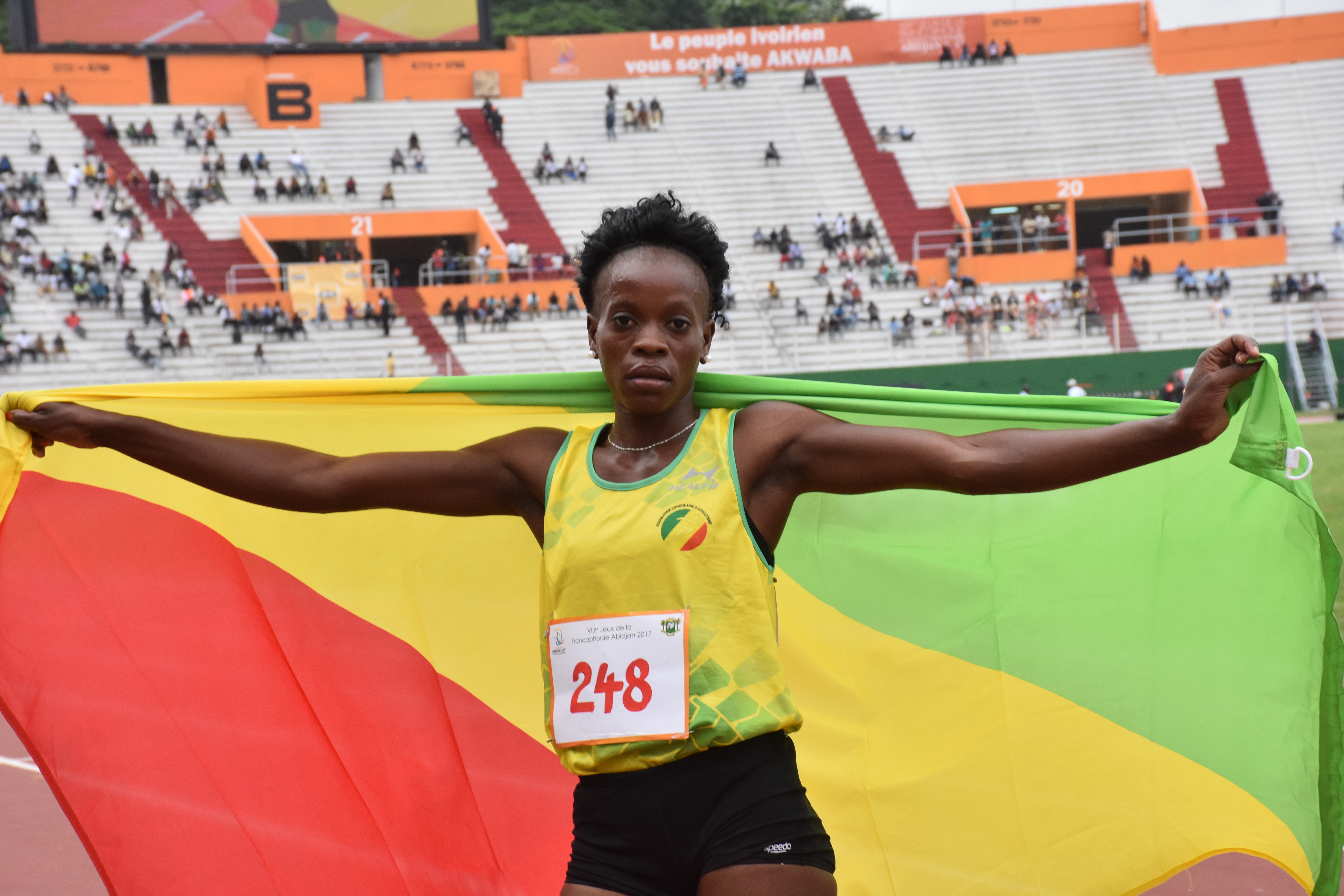 Jeux de la Francophonie: Doublé 100-200 pour la Congolaise Ngoye Akamabi