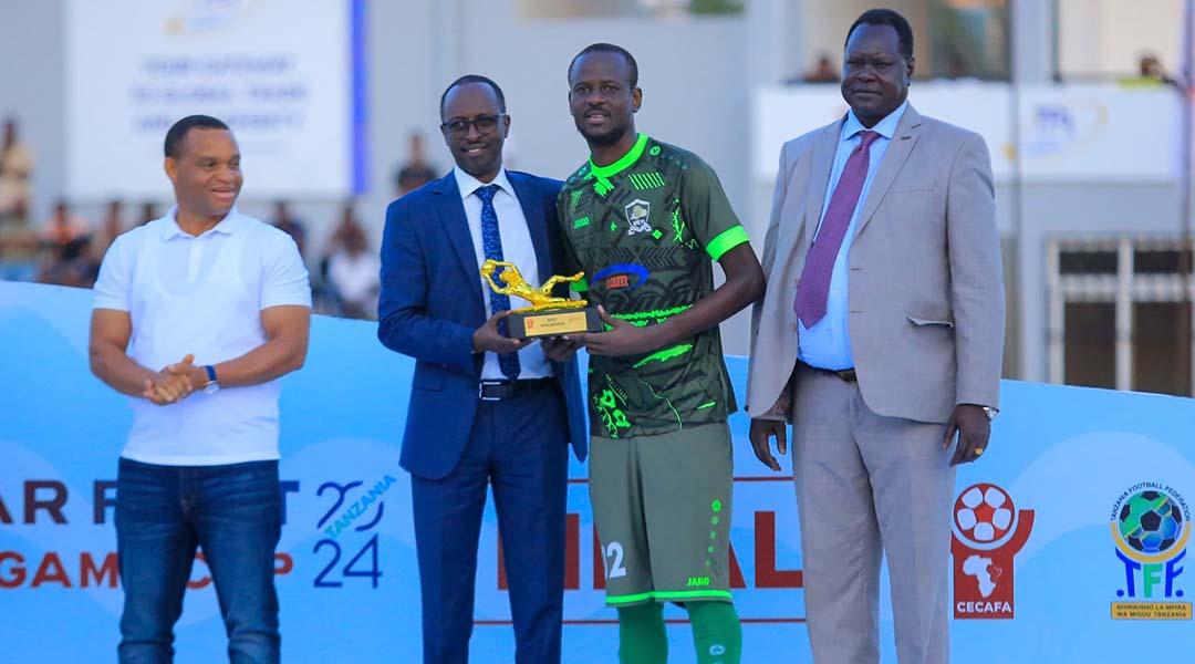 PAVELH NDZILA ÉLU MEILLEUR GARDIEN DU TOURNOI “CECAFA DAR PORT KAGAME CUP 2024”