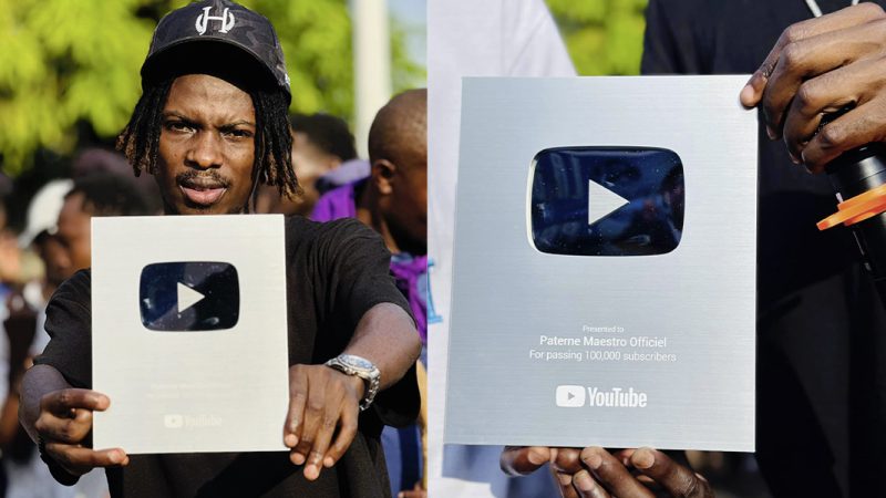 LE TROPHÉE YOUTUBE ARGENT DÉCERNÉ À PATERNE MAESTRO