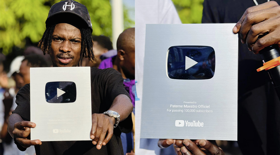 LE TROPHÉE YOUTUBE ARGENT DÉCERNÉ À PATERNE MAESTRO