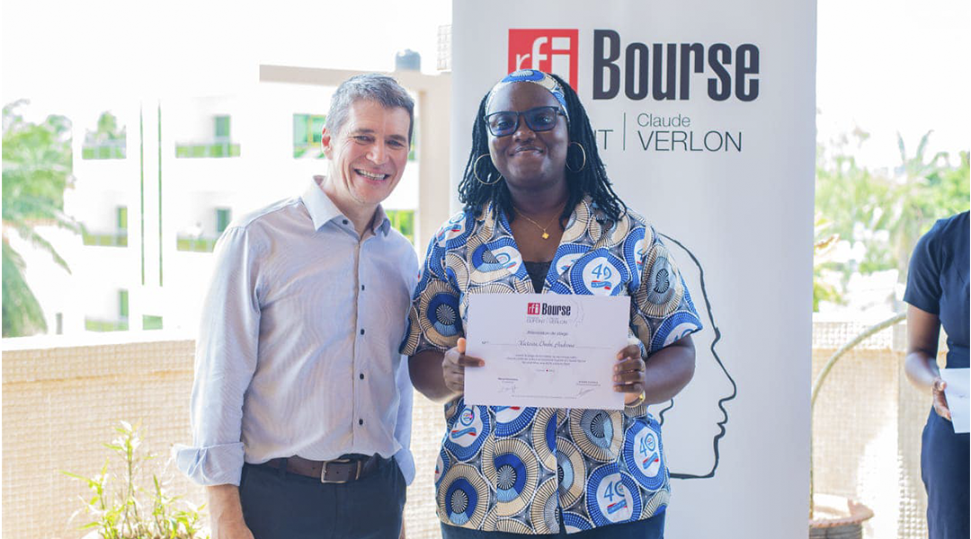 VICTOIRE ANDRÈNE OMBI LAURÉATE DE LA 11ème ÉDITION DE LA BOURSE GHISLAINE DUPONT ET CLAUDE VERLON